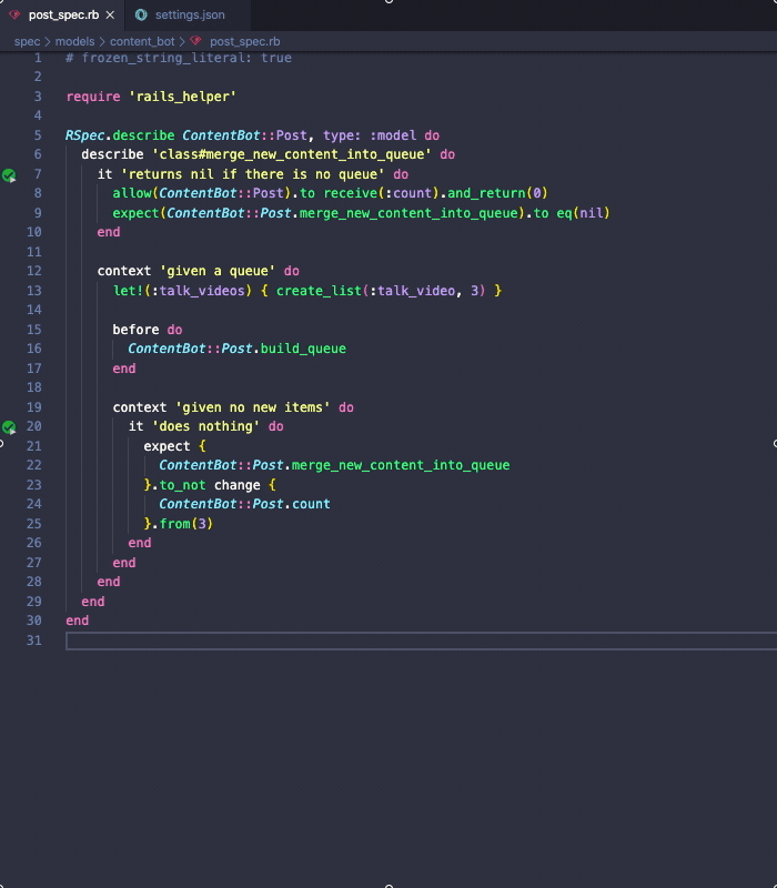 GIF showing slow result before the change